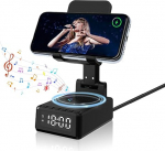 flintronic digitaalne &auml;ratuskell, Bluetooth-k&otilde;lar koos mobiiltelefoni alusega, C-t&uuml;&uuml;pi liides, juhtmevaba laadijaga mobiiltelefoni alus koos juhtmevaba laadijaga 15 W, muusikakast ja induktiivne laadimisjaam jaoks