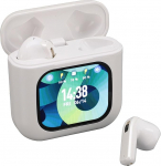 Juhtmevabad k&otilde;rvaklapid, Bluetooth 5.3 k&otilde;rvaklapid koos puuteekraaniga laadimiskohvriga, m&uuml;ravastased k&otilde;rvaklapid mikrofoniga, HiFi stereok&otilde;rvaklapid spordi, treeningu jaoks (valge)