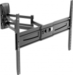 Meliconi SPACE SYSTEM DUALMOTION 600 EASY, topelt k&auml;e ja topelt p&ouml;&ouml;ramisega seinakinnitus lameekraaniga telerile 40 kuni 82 tolli, VESA 300-400-600, kandev&otilde;ime 45 kg, valmistatud Itaalias, must