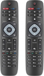 NH500UP Universal Ersatzfernbedienung TV-Fernbedienungen kompatibel mit Philips LED 4K UHD Ultra HD Smart TV [2 tk]