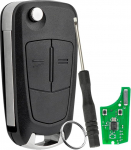 433 MHz 2 nupuga autov&otilde;ti Vauxhall Corsa Astra Vectra Zafira Antara Tigra B Pilot auto&uuml;henduste kaugjuhtimispult PCF7946 Chip koos kruvikeeraja ja v&otilde;tmehoidjaga