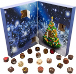 Hallingers Forest j&otilde;ulukalendri &scaron;okolaadide kingitus k&auml;sitsi valmistatud ilma alkoholita peenestatud kakao&scaron;okolaadist (karp) - kingitus suvel ja t&auml;iuslikuks grillkingituseks | &Otilde;nnitlused Hanuka s&otilde;prus