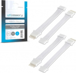 Litcessory paindlik nurgakontakt/ pikenduskaabel Philips Hue Lightstrip Plus'ile (50 mm, 4 tk, valge - MIKRO 6-POLIG V4 / Solo Lightstrip)