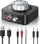 NEUTYPECHIC Bluetooth 5.0 vastuv&otilde;tja stereos&uuml;steemile, Dual AUX adapter 3,5 mm pesa ja RCA audio vastuv&otilde;tja k&otilde;laritele, v&otilde;imenditele ja autoraadiole