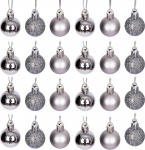 Christmas Baubles Shatterproof Medium Grey 30mm/12tk Christmas Tree Baubles Baubles Ornaments Balls Christmas Decorations Christmas Decorations Shiny Matte Glitter