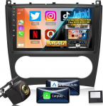 Android 4G + 64G autoraadio Mercedes Benz C/GLK klassile W203 W209 C180 C200 2005-2009, 9-tolline puutetundlik raadio traadita Carplay & Android Car/Bluetooth 5.0/WiFi/GPS/32EQ-ga