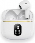 Bluetooth 5.4 juhtmevabad k&otilde;rvaklapid, sportlikud k&otilde;rvaklapid 4 ENC-mikrofoniga, 40 tundi m&auml;nguaega, s&uuml;gav bass, m&uuml;rasummutus, LED-ekraan, &uuml;hildub Android & iOS (valge)