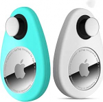 Airtag hoidja, peidetud GPS j&auml;lgimisseade, eemaldamisvastane, Airtag silikoonist &uuml;mbris tihvtidega, sobib lastele, eakatele, lemmikloomadele, seljakotile, pagasile (valge, roheline)