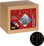 Idena 31270 - LED J&auml;&auml;purikavalgustid 400 LED-iga soojas valges valguses, 8-tunnise taimeri funktsiooniga ja trafoga, umbes 10,27 m pikk, kaunistus aeda, r&otilde;dule, terrassile ja j&otilde;uludeks.