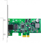 GLOTRENDS ST7474 PoE+ v&otilde;rgukaart, 10/100/1000Mbps Gigabit Ethernet RJ45 LAN port, PCIE 1.1 X1 liides, standard ja madala profiiliga klamber
