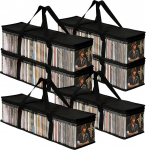 6 DVD hoiukasti, 60 x 15 x 22 cm CD taskute hoiustamine, plastist DVD kast, CD kastid, l&auml;bipaistev, CD kastid DVD CD riiulile, vetth&uuml;lgav, CD kastide hoiustamine