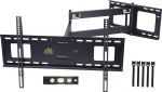 HY-Bracket TV seinakinnitus enamikule LED, OLED, 4K lamedatele/kaarelistele teleritele, t&auml;ielikult liikuv, p&ouml;&ouml;ratav/kaldu, 37 - 80-tolline pika varrega 42-tolline telerihoidik mustana