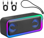 IKT Bluetooth-k&otilde;lar koos valgusega, muusikakast Bluetooth 5.4, 30 W stereobassiv&otilde;imendus, IPX7 veekindel, 7 RGB valgusrežiimi, 30 tundi m&auml;nguaega, peok&otilde;lar sise- ja v&auml;listingimustes, TWS, AUX, TF-kaart