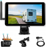 Traadita p&auml;ikesepaneeliga tagurduskaamera 10 000 mAh akuga, 7-tolline IPS monitor, IP68 veekindel tagurduskaamera, &ouml;ine n&auml;gemine, BSD DVR, super lai nurk haagissuvila, veoauto, auto, haagissuvila jaoks.