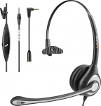 Wantek mobiiltelefoni k&otilde;rvaklapid m&uuml;rasummutusmikrofoniga, juhtmega nutitelefoni k&otilde;rvaklapid, 3,5 mm pesa iPhone'ile Samsung Huawei HTC LG ZTE BlackBerry Androidile v&otilde;i s&uuml;learvutitele, suurep&auml;rased veoautojuhile, mono F600M1