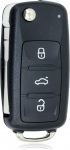 3 nupu asendamine kaugjuhtimispuldi Flip Key Fob Case Fix VW Golf Mk6 Beetle Jetta Polo Skoda Sharan Seat Tiguan Touran Octavia jaoks