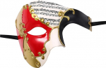 Aroncent Veneetsia maskeeringu mask Mehed: Itaalia Veneetsia mask pool n&auml;gu.