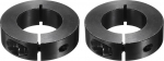 sourcing map Single Split Shaft Collar 30mm Bore One Piece Tension Collar 54mm OD 15mm Thickness Black Oxide Lock Collar Clamp with Adjusting Screws (1045 Steel) Pack of 2