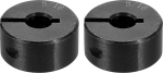 sourcing map 2 Pieces One Piece Clamp Collar, 3/8" Bore, One Piece Clamp Collar, 5/8" OD, 5/16" Thickness, Black Oxide Steel Set, Screw Lock Collar Clamp