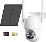 ANRAN 3G/4G LTE Surveillance Camera Outdoor Wireless 2K, No WLAN Surveillance Camera with Solar Panel, Battery Operated Security Camera, Includes SIM Card and 32GB SD Card, G1