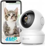 EZVIZ WiFi siseruumide valvekaamera, 340&ordm; horisontaalne p&ouml;&ouml;ramine, 2K+ beebivalve kaamera, &ouml;&ouml;n&auml;gemine, kahesuunaline heli, liikumise tuvastamine, kaugjuhtimine, &uuml;hildub Alexaga, C6N 4MP