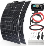 240W p&auml;ikesepaneelide komplekt Off Grid s&uuml;steem RV paadi jaoks 2 Pack 120W mono p&auml;ikesepaneel + 30A laadija kontroller + p&auml;ikesekaabel + Z Mount k&otilde;rge efektiivsusega