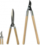Spear & Jackson CUTSETKEW Kew Gardens Woodland 3-osaline l&otilde;ikekomplekt - Bypass-k&auml;&auml;rid, hekik&auml;&auml;rid ja Bypass-k&auml;&auml;rid, s&uuml;sineterasest terad, FSC tuhk k&auml;epidemed