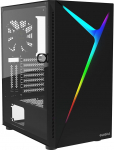 GAMDIAS ARGUS E4 Elite Gaming PC korpus, Mid Tower ATX korpus, vasakpoolsed karastatud klaaspaneelid koos &otilde;&otilde;tsukse disainiga, 1 sisseehitatud 120mm ARGB tagaventilaator, RGB striimvalgustus, toetab ATX-i.