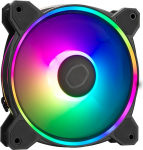 Cooler Master MasterFan MF120 Halo2 ARGB - 120 mm korpuseventilaator, adresseeritav kaher&otilde;ngaline RGB valgustus, p&uuml;ssilaagrid, suurendatud &otilde;hukompensaatori labad koos ummistusanduri kaitsega ja t&auml;iustatud draiveri IC-ga