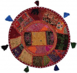 Sophia-Art &uuml;mmargune p&otilde;randapadi Patchwork Stool Ottoman Vintage India Foot Stool Bean Bag p&otilde;randapadi kate Home Decor elutuba Ottoman Bohemain padi (Change Multi, 22 tolli)