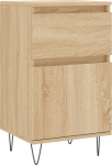 vidaXL Sideboard, sahtlite kapp, millel on palju hoiuruumi, mitmeotstarbeline kapp Sideboard elutuppa, kapi k&uuml;lgkapp raudjalad, Sonoma tammepuust materjalist
