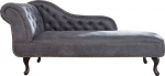 invicta INTERIOR Design Chesterfield Chaise Longue Antique Grey Chaise Longue Diivan Elutuba Ottomani