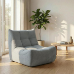 Ease Bean Bag Diivan p&otilde;randasohva, p&otilde;randatool seljatoega, lugemistool mugav, laisk diivan, ilma kokkupanekuta, Bean Bag tool elutuppa, magamistuppa, korterisse, m&auml;ngude ja kontorisse (helehall)