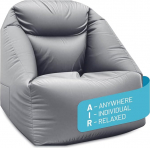 Lumaland T&auml;ispuhutav tool Bean Bag Outdoor Camping Diivan Maksimaalne koormus 150 kg Reguleeritav 5-kambriline &otilde;hutool pestav, vett h&uuml;lgav, 87 x 95 x 80/35 cm, kiire t&auml;ispuhumine rannas jne.