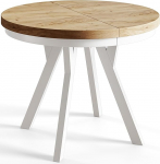 &Uuml;mmargune pikendatav s&ouml;&ouml;gilaud - kaasaegne elutoa- ja k&ouml;&ouml;gilaud - tugeva konstruktsiooniga laud, l&auml;bim&otilde;&otilde;t 100 cm - 200 cm - Craft - Evo Collection