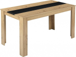 S&ouml;&ouml;gilaud puidust 140 x 70 cm 6 inimesele, k&ouml;&ouml;gilaud ristk&uuml;likukujuline s&ouml;&ouml;gilaud, puidust laud suur s&ouml;&ouml;gituba, k&ouml;&ouml;k, restoran v&otilde;i elutuba, tamme ja must, 140 x 70 x 75 cm.