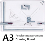 A3 joonestuslaud metriline s&uuml;steem 51 x 36,5 cm, Preciva joonestuslaud koos paralleelsete liikumistarvikutega