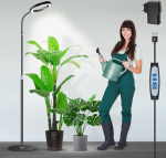 Garpsen taimelamp, taimelamp LED t&auml;isspektriga koos alusega, 3 v&auml;rvi kasvulamp koos taimeriga 6/12/16H, 5 dimmerdavat taset, 58 cm ~ 170 cm, reguleeritav k&otilde;rgus suurte taimede v&otilde;i seemnete jaoks.