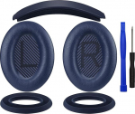SOULWIT Asendusk&otilde;rvapadjad + peapael peapael + silikoonist k&otilde;rvapadjad kaitsekatted, Bose QuietComfort 35 QC35, QC35 ii Over-Ear k&otilde;rvaklappide asendustarvikukomplektid