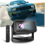 Mini projektor toetab 4K 1080P, UCOCARE Smart Projector integreeritud rakendus, Dual WiFi & Bluetooth projektor magamistoas, auto vertikaalne, 50% zoom, elektriline fookus, projektor 4K kodukino mobiiltelefoni jaoks