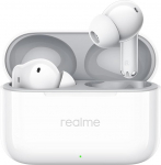 realme T200 juhtmevabad k&otilde;rvaklapid, 32 dB aktiivne m&uuml;rasummutus, lumivalge, LDAC & Bluetooth 5.4, 50 tundi taasesitust, h&auml;&auml;lassistent, d&uuml;naamiline bass 12,4 mm, IP55
