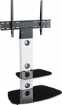 King Cantilever TV Stand koos klambriga Satin White Rounded 70cm alates 32" - 60" tolli HD Plasma LCD LED OLED k&otilde;verate teleritega