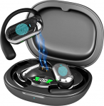 Kabellose Ohrh&ouml;rer, Bluetooth 5.4 Kopfh&ouml;rer, In-Ear-Kopfh&ouml;rer, Ger&auml;uschunterdr&uuml;ckung, mit LED-Display, wasserdichte Kopfh&ouml;rer, Bluetooth-Sport-Headsets in Ear zum Laufen (schwarz)