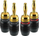 Clicktronic Casual Banaanipistik SimpleLock k&otilde;larikaablile kuni 4,0 mm&sup2;, kuldne/sinine/punane
