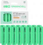 16 x AA R6 2600mAh Ni-Mh patareid rohelised akud