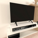 Henor Topeltelevisiooni t&otilde;stuk 120 x 35 x 15 cm Matte White Toetab +100 kg.