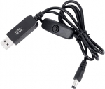 12-V-USB-Netzadapterkabel, Best&auml;ndig Gegen Wiederholtes Biegen DC 5V Auf DC 12V USB-Spannungsaufw&auml;rtswandlerkabel Autokamera USB-Betriebener Adapter 12-V-Kabel f&uuml;r Autokamera(Schwarz)