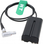 Kaameramonitor paremal nurgal 2 Pin NP-F970 F960 F570 F550 Dummy aku toiteallikale Portkeys Atomos Shogun Inferno Ninja jaoks