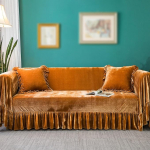 Sametist diivanikate pehme dekoratiivne luksuslik tahke peen Ruffle Trim Retro Country Vintage diivan Slipcover diivan m&ouml;&ouml;bli kaitsja 2-3 padjad diivan elutuppa 1 tk 180x34