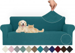 JIVINER Stretch Diivan Covers Oversized 1 Piece 4 Seater Couch Cover Jacquard Universal Diivan Covers for Extra Large Funktsionaalsus kaitse lastele lemmikloomadele (XL, Teal Diamond)